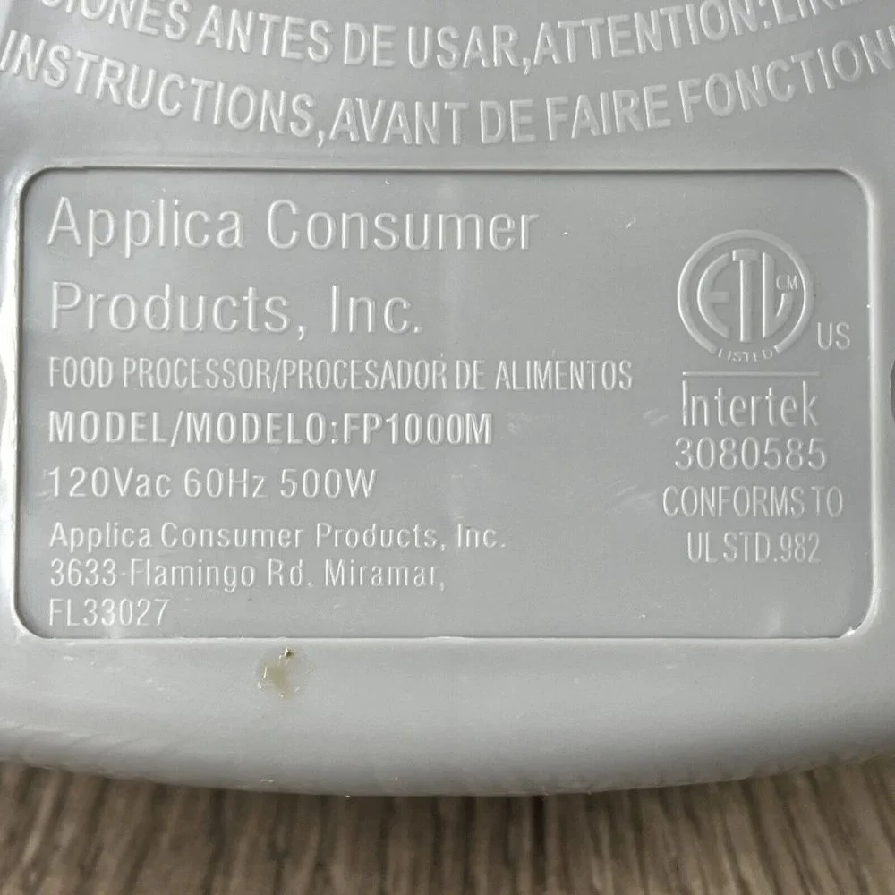 Black & Decker Food Processor Base Model FP1000M Motor Replacement Part Base - Picture 8 of 8